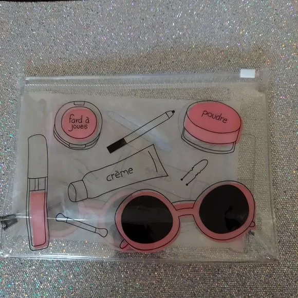 Clear Makeup Pouch - French Essentials - Picture 5 of 6